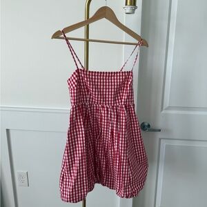 Abercrombie Babydoll Bubble Hem Gingham Dress (NWT)